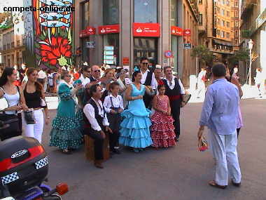 Die Feria von Málaga in Andalusien an der Costa del Sol - August 2001