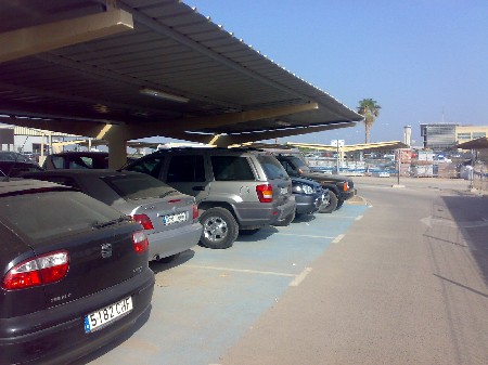 Der Parkplatz P3 am Flughafen in Mlaga in Andalusien