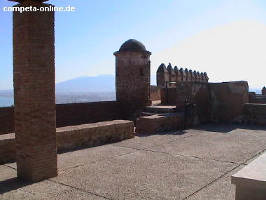 Das Castillo de Gibralfaro in Málaga in Andalusien