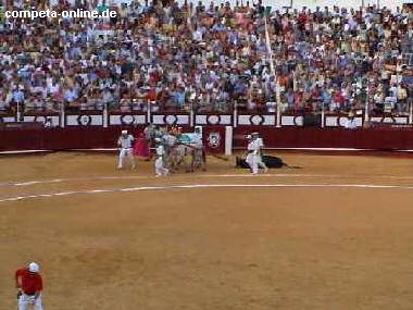 Stierkampf in Málaga in Andalusien an der Costa del Sol - 17.08.2000